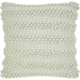 Mina Victory Life Styles Woven Stripes Spa 20" x 20" Throw Pillow