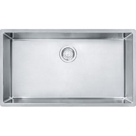 Cube 31.5" x 17.7" Single Bowl 18-Gauge Stainless Steel Undermount Kitchen Sink