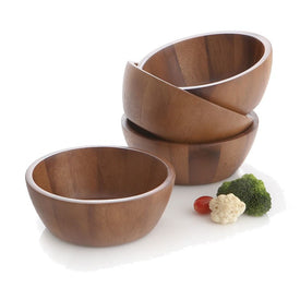 Panglao Individual Wood Salad Bowls