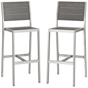 EEI-3156-SLV-GRY-SET Outdoor/Patio Furniture/Patio Bar Furniture