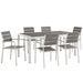 EEI-2484-SLV-GRY-SET Outdoor/Patio Furniture/Patio Dining Sets