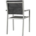 EEI-2486-SLV-BLK-SET Outdoor/Patio Furniture/Patio Dining Sets