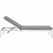 EEI-2660-SLV-GRY Outdoor/Patio Furniture/Outdoor Chaise Lounges