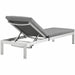 EEI-2660-SLV-GRY Outdoor/Patio Furniture/Outdoor Chaise Lounges