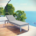 EEI-2660-SLV-GRY Outdoor/Patio Furniture/Outdoor Chaise Lounges
