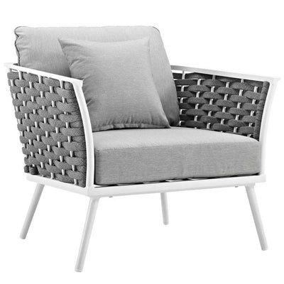 Product Image: EEI-3054-WHI-GRY Outdoor/Patio Furniture/Outdoor Chairs