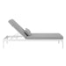 EEI-3301-WHI-GRY Outdoor/Patio Furniture/Outdoor Chaise Lounges