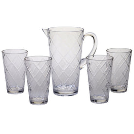 Diamond Clear Acrylic Five-Piece Drinkware Set