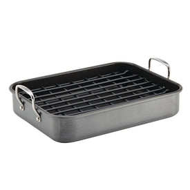 Rachael Ray Classic Brights HA 16" x 12" Roaster with Dual-Height Rack