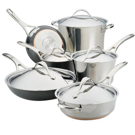 Anolon Nouvelle Stainless Steel 11-Piece Cookware Set