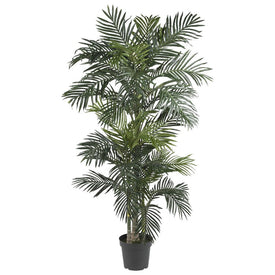 6.5' Faux Golden Cane Palm Tree with 333 Leaves