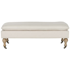 Hampton Pillowtop Bench - Cream/White Wash