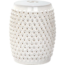 Stella Nail Head Stool - Cream