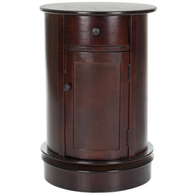 Tabitha Swivel Accent Table - Dark Cherry