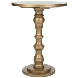 Greta Round Top Accent Table - Gold