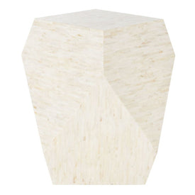 Lea Mosaic Geometric Side Table - Multi Light Beige
