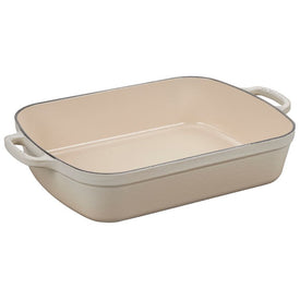 Signature 5.25-Quart Cast Iron Rectangular Roaster - Meringue