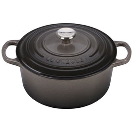 Signature 3.5-Quart Cast Iron Round Dutch Oven with Stainless Steel Knob - Oyster
