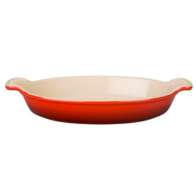 Heritage 24 Oz Stoneware Oval Au Gratin Dish - Cerise