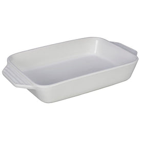 3.15-Quart Stoneware (12.5" x 8.25") Rectangular Dish - White