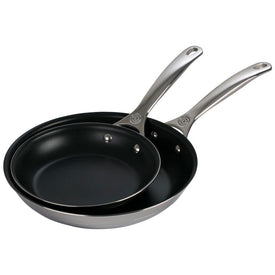 Two-Piece Stainless Steel Fry Pan Set