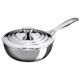 2-Quart Stainless Steel Saucier Pan with Lid