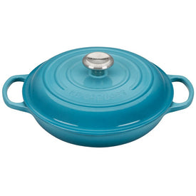 Signature 2.25-Quart Cast Iron Braiser with Stainless Steel Knob - Caribbean