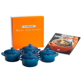 Stoneware Cocottes Set of 4 with Mini Cocotte Cookbook - Marseille