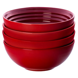 22 Oz Stoneware Soup Bowls Set of 4 - Cerise