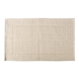 DII Natural Jacquard Bordered 31" x 20" Bath Mat