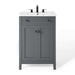 EEI-4250-GRY-WHI Bathroom/Vanities/Single Vanity Cabinets with Tops