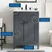 EEI-4250-GRY-WHI Bathroom/Vanities/Single Vanity Cabinets with Tops