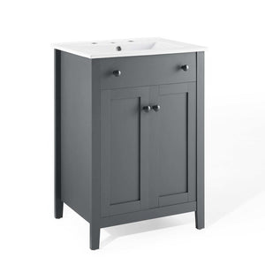 EEI-4250-GRY-WHI Bathroom/Vanities/Single Vanity Cabinets with Tops