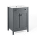 EEI-4250-GRY-WHI Bathroom/Vanities/Single Vanity Cabinets with Tops