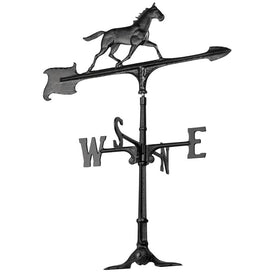 30" Horse Accent Weathervane - Black