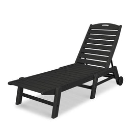Nautical Chaise with Wheels - Black