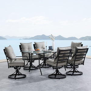 LAVDN7PCSW-SLV Outdoor/Patio Furniture/Patio Dining Sets