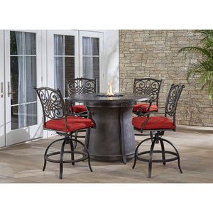 TRAD5PCFPRD-BR-R Outdoor/Patio Furniture/Patio Dining Sets