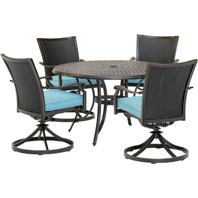 TRADDNWB5PCSWC-BLU Outdoor/Patio Furniture/Patio Dining Sets