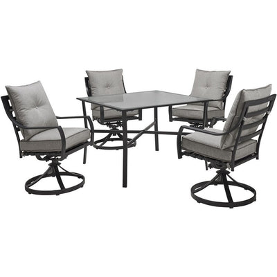 LAVDN5PCSW-SLV Outdoor/Patio Furniture/Patio Dining Sets