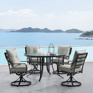 LAVDN5PCSWRD-SLV Outdoor/Patio Furniture/Patio Dining Sets