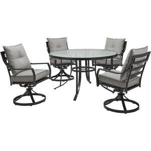 LAVDN5PCSWRD-SLV Outdoor/Patio Furniture/Patio Dining Sets