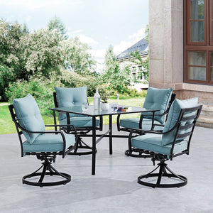 LAVDN5PCSW-BLU Outdoor/Patio Furniture/Patio Dining Sets