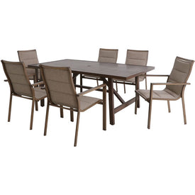 Fairhope Seven-Piece Outdoor Dining Set with 74" x 40" Trestle Table