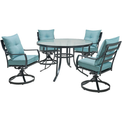 Product Image: LAVDN5PCSWRD-BLU Outdoor/Patio Furniture/Patio Dining Sets