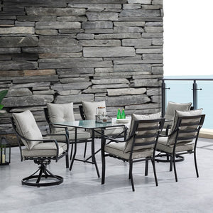 LAVDN7PCSW2-SLV Outdoor/Patio Furniture/Patio Dining Sets
