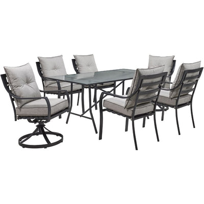 LAVDN7PCSW2-SLV Outdoor/Patio Furniture/Patio Dining Sets