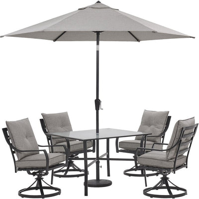 LAVDN5PCSW-SLV-SU Outdoor/Patio Furniture/Patio Dining Sets