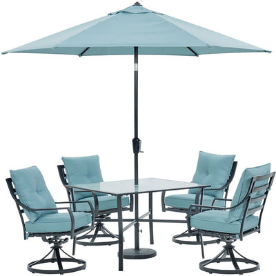 LAVDN5PCSW-BLU-SU Outdoor/Patio Furniture/Patio Dining Sets