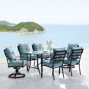LAVDN7PCSW2-BLU Outdoor/Patio Furniture/Patio Dining Sets